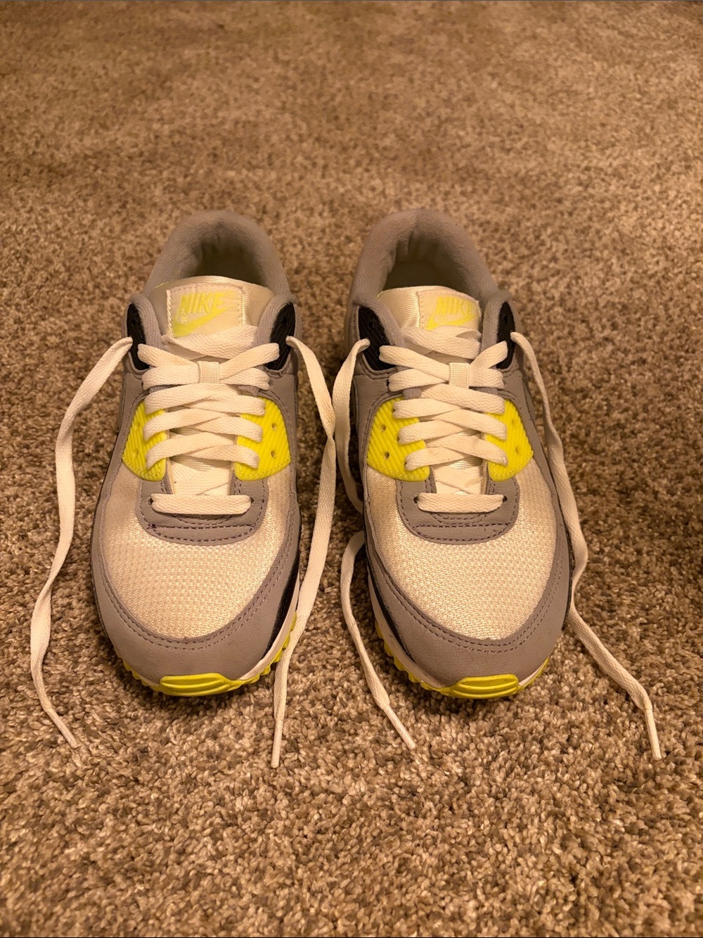 Nike Women’s White, Gray & Yellow Low-Top Sneakers